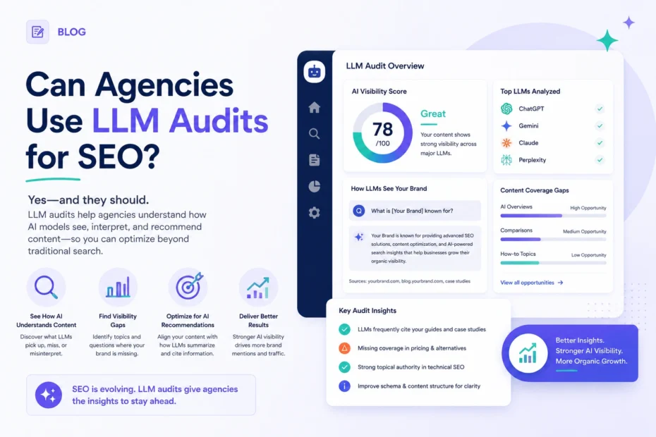 Can Agencies Use LLM Audits for SEO? Here’s What Smart Agencies Are Doing in 2026