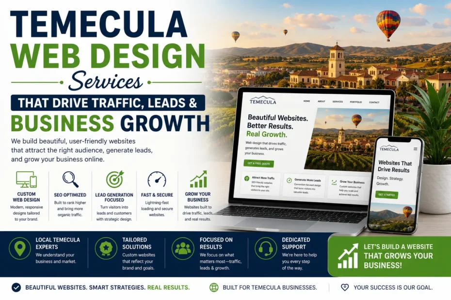 Temecula Web Design Services That Drive Traffic, Leads & Business Growth