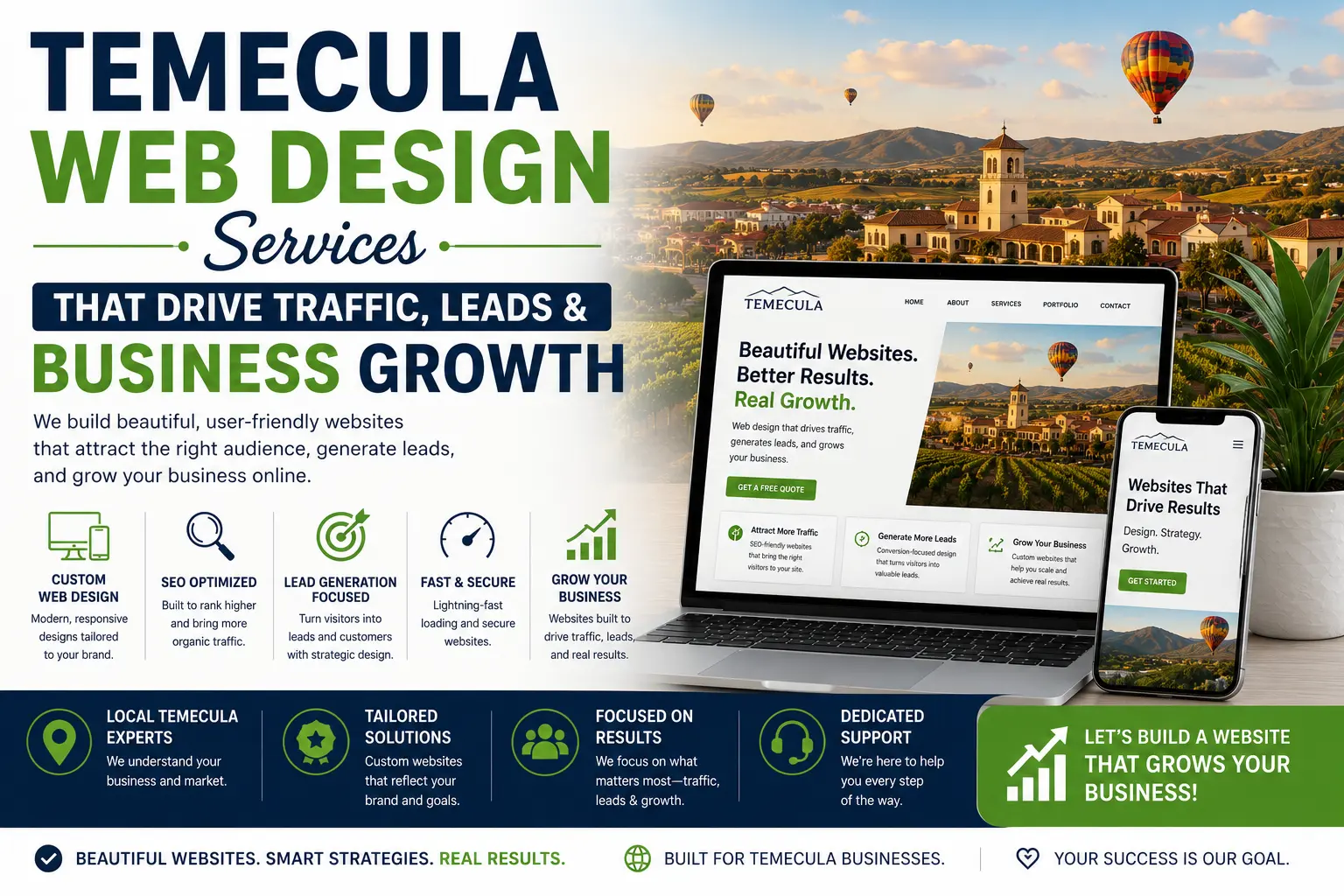 Temecula Web Design Services That Drive Traffic, Leads & Business Growth