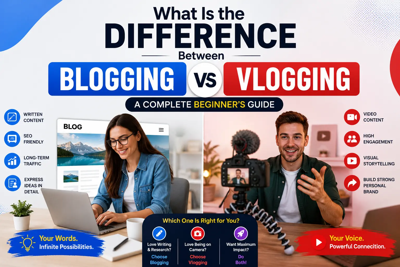 What Is the Difference Between Blogging and Vlogging?