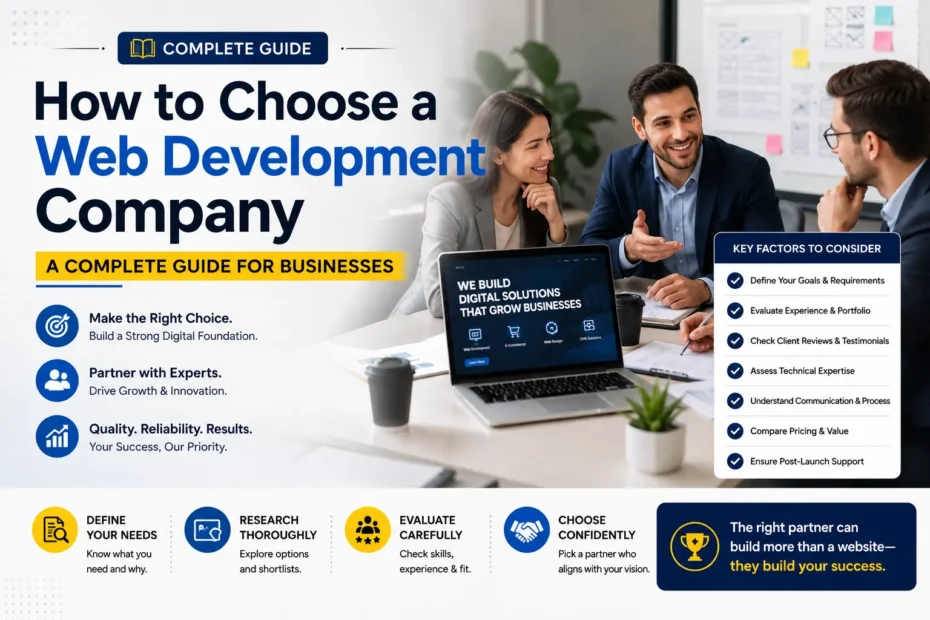 How to Choose a Web Development Company A Complete Guide for Businesses