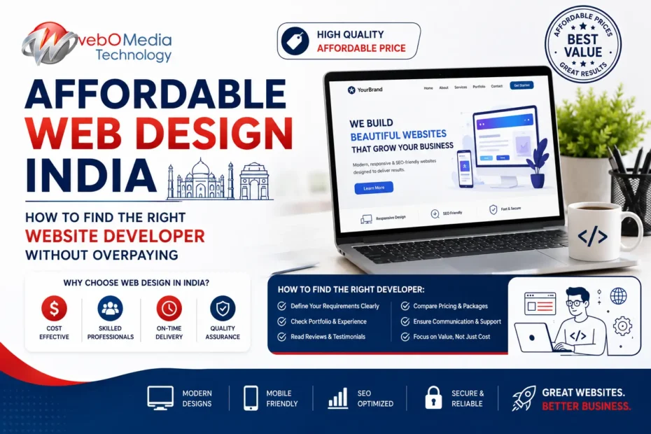 Affordable Web Design India: How to Find the Right Website Developer Without Overpaying