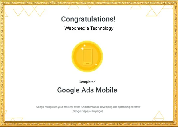 Webomedia certificate 5