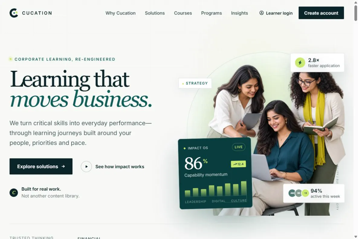 CUCATION website screenshot