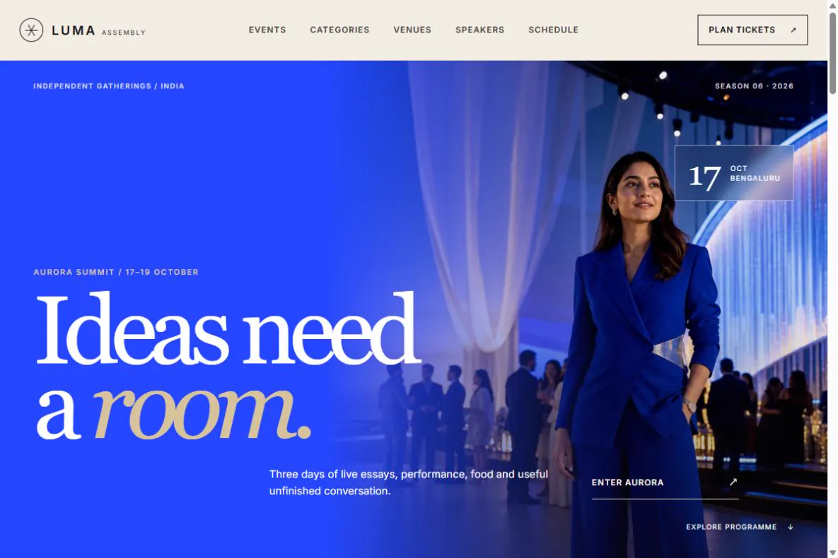LUMA ASSEMBLY website screenshot
