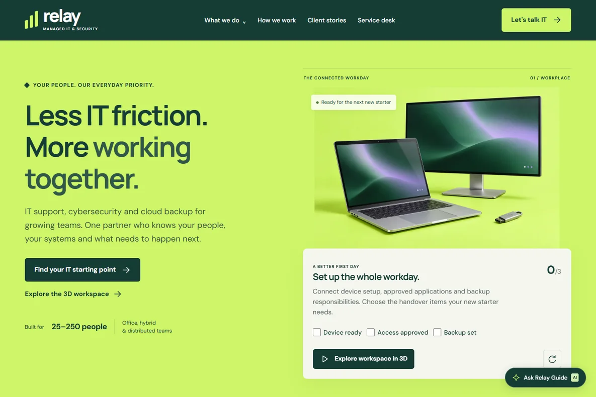 Relay website screenshot