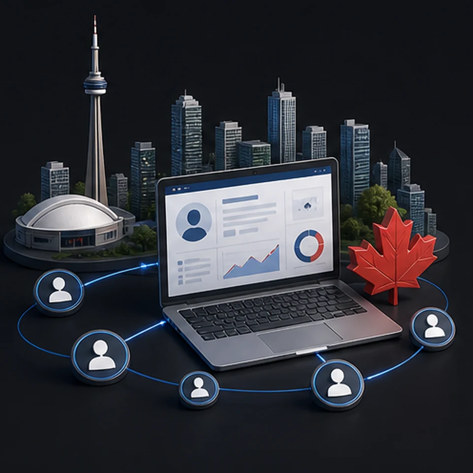 3D illustration of responsive website design for businesses in Edmonton