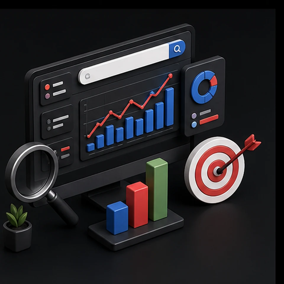 3D illustration representing content writing services