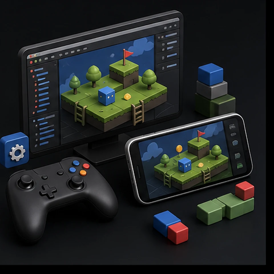 3D illustration representing multiplayer game development services