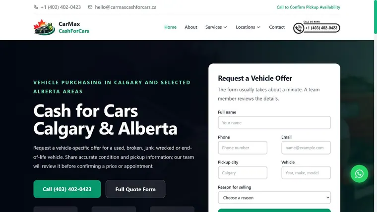 CarMax Cash For Cars cash-for-cars website portfolio screenshot