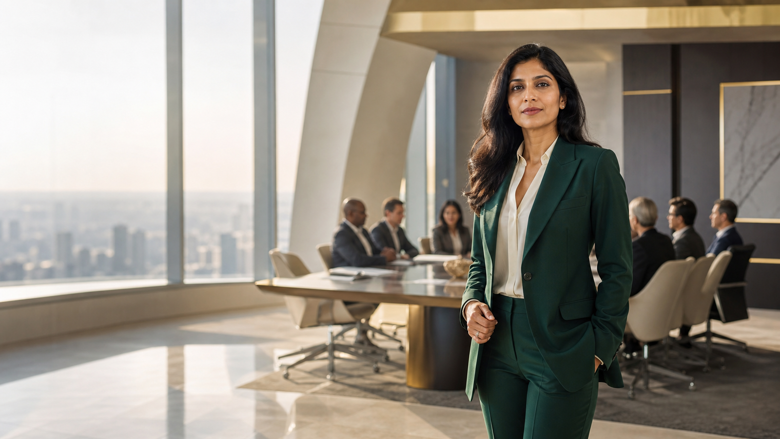 Fictional Veridian strategy partner in an architectural studio