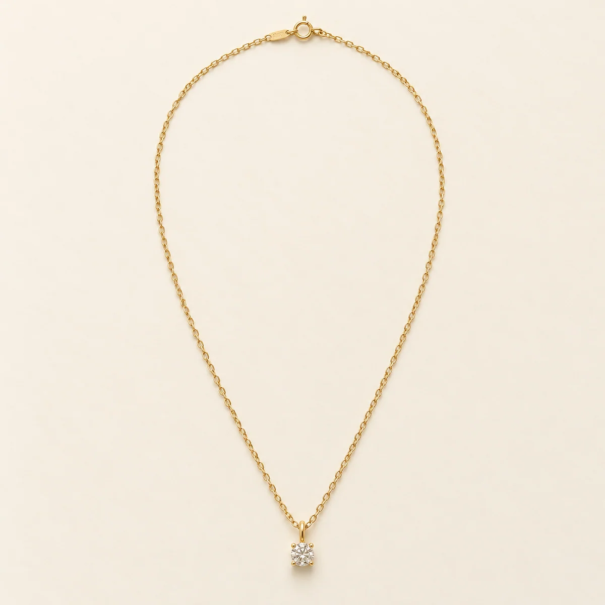 Lune Diamond Pendant in yellow gold
