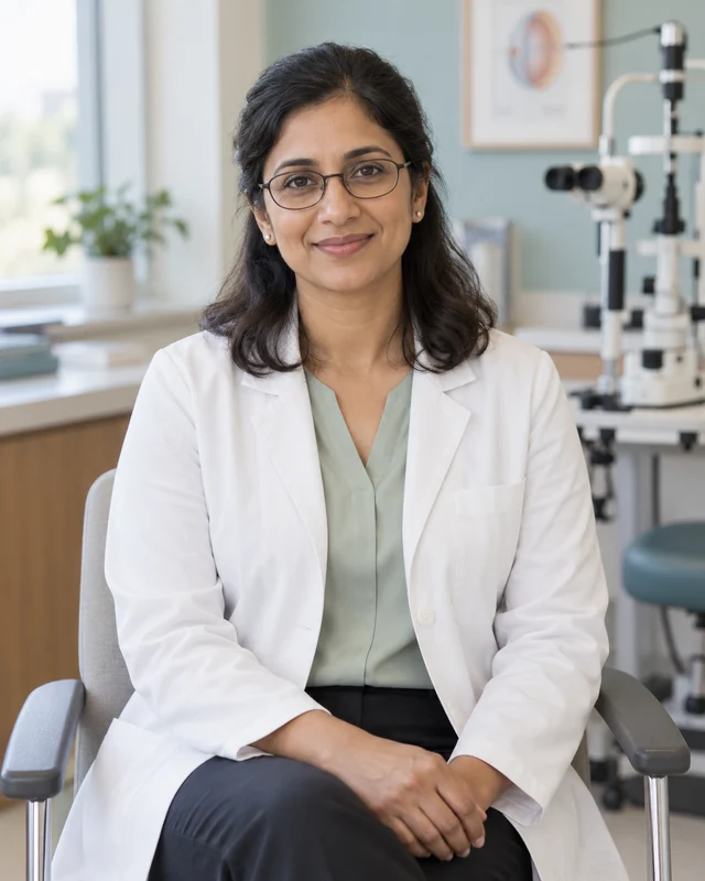 Portrait representing Dr. Naina Malhotra, Eye care clinician